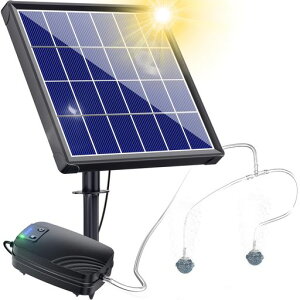 Bilingソーラーエアーポンプ屋外用水槽ポンプ電源不要池ウォーター太陽光発電酸素供給取付簡単各種水槽の酸素供給(ビオトープ/アクアリウム対応)