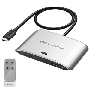 CableMatters20GbpsUSBC�ؑ֊�2��PC�p�A[Windows�p8K@30Hz/macOS�p4K@60Hz/140WPD]�AUSBCKVM�X�C�b�`�ATypeC�ؑ֊�AUSBC�܂���Thunderbolt4