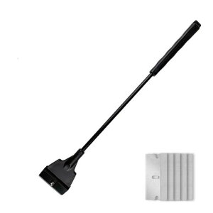 水槽用スクレーパーコケ取り替刃5枚付き伸縮式全長35cmステンレス製保護カバー付き水槽掃除カルキ抜き淡水・海水両用軽量プラスチック製