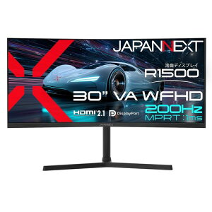JAPANNEXT 30�C���` VA�p�l������ 200Hz/1ms(MPRT)�Ή� WFHD(2560x1080)�𑜓x �p�ȃE���g�����C�h�Q�[�~���O���j�^�[ JN-VC30G200WF HDMI2.1 DP HDR PS5 �t��HD:120Hz VRR