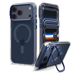 Spigen iPhone 18 Pro / 17 Pro �P�[�X �E���g���E�n�C�u���b�h�E�I�v�e�B�b�NS�}�O�t�B�b�g(�N���A�E�f�B�[�v�u���[)