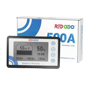 Redodo�o�b�e���[���j�^�[500A�o�b�e���[�Q�[�W�d���͈�8V-120VLED�C���W�P�[�^�[�����_�S���`�E���C�I���o�b�e���[/�Q��/���~�d�r�Ή�