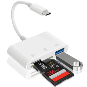 SDJ[h[_[Type-c3in1USB3.0/SD/TFϊA_v^OTG@\J[_[ݒsvof[^][J[h[_[iPhone15/iPad/iOS/Android/J/USBӋ@Ή