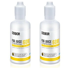 COLBOR スモークオイル 60mlx2本 無香料 高濃度 フォグリキッドセット|霧機械・特調・濃厚スモーク・植物性・低刺激・安全・室内使用OK・環境に優しい|COLBOR フォグマシン CF5 CF3 専用