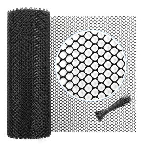 Atutomo転落防止ネット落下防止網穴0.8CMトリカルネプラスチックネット防鳥防獣犬猫脱走防止安全素材網家禽籠園芸階段窓フェンス多用途なメッシュ結束100バンド付きブラック(穴0.8CM幅40CMx…