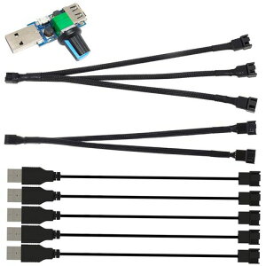 Kiligen5��USB����3�s��/4�s��PWM5VUSB�X���[�u�t�@���d���A�_�v�^�P�[�u���A�t�@���������M�����[�^�A2�E�F�CPWM�X�v���b�^�P�[�u���A3�E�F�CPWM�X�v���b�^�P�[�u��