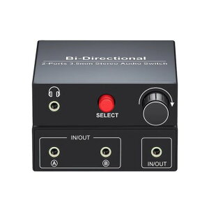 3.5mm�X�e���I�I�[�f�B�I�X�C�b�`���[�́A2����2�o�͂܂���1����2�o�͉��ʒ��ߋ@�\�t���o����AUX�I�[�f�B�I�؂�ւ��Z���N�^�[�X�}�z/�m�[�g�p�\�R��/PC/�w�b�h�t�H���p