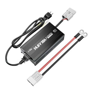 LiTime14.6V10A�����_�S���`�E���C�I���o�b�e���[�[�d��A���_�[�\���R�l�N�^�t��LED�C���W�P�[�^�t��4�̈��S�ی�0V�[�d�@�\�Ή�LiFePO4�o�b�e���[�[�d��12V�o�b�e���[�K�p12.8V���`�E���o�b�c