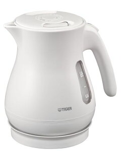 【WEB限定】タイガー魔法瓶電気ケトル驚速軽量湯沸かし1.0L蒸気セーブ転倒お湯漏れ防止カラ炊き防止マットホワイトPCL-N100WM
