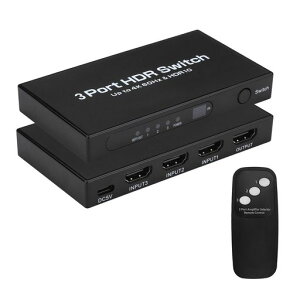 HDMI�ؑ֊�3����1�o��4K@60Hz3x1�蓮�؂�ւ�1080P3DHDCP2.2HDR�ɑΉ�AppleTV�AHDTV�APS4�ANintendoSwitch�K�p(IR�����R��&���{��戵�������t��)