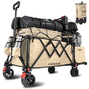 CAMDOOR �L�����[���S�� ����e��240L�y�E�����^�C���E2026�V�o��E3�b�Ŏ��[�z���y�� �q���悹��� �㕔�W�J�� �����Ή� �A�E�g�h�A���S�� �L�����v �J�[�g ���ω׏d120kg �����^�ѕ֗� �R���p