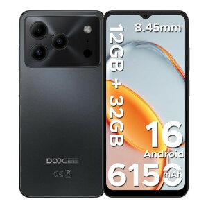 DOOGEESmart NOTE56LITE �X�}�z SIM�t���[ �{�� Android 16 �i���X�}�z 6.56�C���`���� 90Hz 6150mAh��e�ʃo�b�e���[ 12GB RAM+32GB ROM 2TB�g�� 4G LTE 8MP+5MP�J����