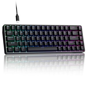 TMKBT68-C�Q�[�~���O�L�[�{�[�h���s�b�h�g���K�[���C�X�C�b�`���J�j�J��68�L�[�L��8000Hz�|�[�����O���[�g0.02mm-4.0mm�σA�N�`���G�[�V����RGB�o�b�N���C�gWindowsPC��p�u���b�N[US�z��]