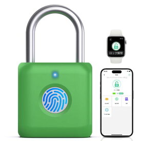 eLinkSmartスマートロック南京錠指紋認証USB充電スマートフォンAPP20枚指紋登録防水荷物ケーススーツケースアウトドア学校オフィス家庭に適応取付カンタン防犯対策