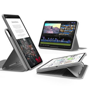 ESRiPadPro11�C���`�P�[�X(M5/M4�A2025/2024)��p��O���\�ȃ}�O�l�b�g�J�o�[�t����]���P�[�X�c����/�������X�^���h6�i�K�̊p�x���߉\PencilPro/USB-C�Ή�Shift�V���[�Y�O���[