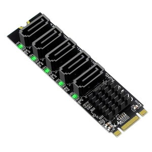 ChenYangM.2B+M-KeyNGFF-5SATA3.0ポートマルチプライヤー拡張カードアダプターマザーボードSATAハードドライブポート拡張JMB575チップセット用