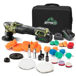 BATOCAS4�~�j�|���b�V���[�[�d��30mm/75mm���Ή��R�[�h���X�_�u���A�N�V����/��]���ؑփu���V���X���[�^�[2000-5500rpm4�i�K�X�s�[�h�����É��ԗp�����@�o�b�e���[2��(12V2.5Ah)�t��