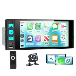 Hodozzy1DIN�J�[���W�I���C�����XCarPlay/AndroidAuto�~���[�����O�Ή�6�C���`�C���Z���^�b�`�X�N���[������1DIN�J�[�X�e���IMP5�v���C���[