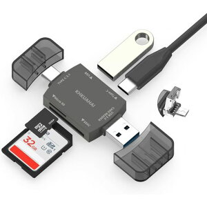 SDJ[h[_[^CvC/Android/USB3.0y2024VfzKHkuahai4-in-1USB-CSDJ[h[_[OTGΉ5Gbps]J[h[_[SDTFSDXCSDHCMicroSDΉFor