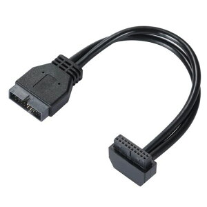 MZHOUSATAUSB延長ケーブル-USB3.0マザーボード前面19ピンオス-メス延長ケーブル18cm高速接続(インターフェースは外側を向いています)