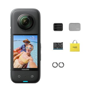 Insta360X3|360�x�S�i�J�����V�^1/2�C���`48MP�Z���T�[IPX8�h��5.7K360�x����72MP360�x�ʐ^��u���␳�A�N�e�B�uHDR4K��l�̎��_60fps���B��360�x�����ێ�AI�ҏW��������2.0������