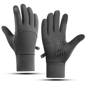 バイクグローブ冬【裏起毛で1秒昇温・スマホ対応】手袋メンズ防寒手袋サイクリンググローブバイク用グローブ保温防水防風滑り止めてぶくろ釣りランニング登山自転車通勤通学(グレーM)