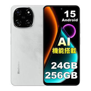 BlackviewCOLOR6�X�}�[�g�t�H���{��SIM�t���[|AI�@�\����|Android15�X�}�z|24GB+256GB(2TB�g���\)|6.67�C���`����|50MP