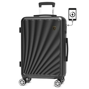 [New Trip] �X�[�c�P�[�X �L�����[�P�[�X �X�g�b�p�[�t�� USB�|�[�g�t�� �@���������� �y�� ��^ S/M/L�T�C�Y �L�����[�o�b�O �ϏՌ� ��e�� �t�@�X�i�[�^�C�v �É� �_�u���L���X�^�[ TSA���b�N�c