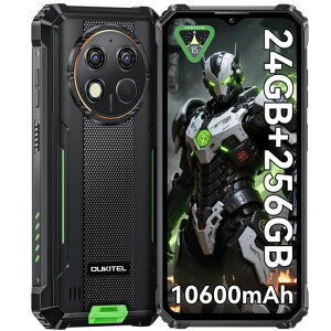 OUKITEL G1 SIM�t���[ �X�}�z �h���h�o�ϏՌ� 10600mAh ��e�ʃo�b�e���[ �^�t�l�X�X�}�z 24GB RAM 256GB ROM