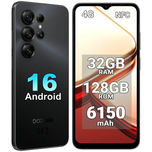 DOOGEENote56XPro�X�}�z�{��SIM�t���[|Android16�X�}�[�g�t�H��|32GB+128GB(2TB�g���\)|6.56�C���`90Hz����|6150mAh��e�ʃo�b�e���[|13MPAI�J����|��F��+�w��|4G