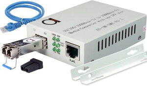 �V���O�����[�hLC�M�K�r�b�g�t�@�C�o�[���f�B�A�R���o�[�^�[ | LC SFP�|�[�g �Œ�20km | UTP Cat5e/Cat6 10/100/1000 RJ-45�Ή� | �M�K�r�b�g/�����C�[�T�l�b�g�������m | �W�����{�t���[���Ή� |