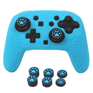 RALAN Switch 2 Pro �R���g���[���[�ی�P�[�X �V���R���� �W���C�X�e�B�b�N�J�o�[2�t�� �s���N ����~�߉��H �l�ԍH�w�Ɋ�Â����݌v ���K�ȃW���C�X�e�B�b�N (�u���[)