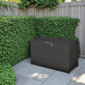 【ブラック】OSJ屋外ゴミ収納庫容量280Lゴミ箱屋外収集ボックスごみ集積所多用途収納ボックスゴミステション通気口カラス除け大容量カラスよけ野良猫対策ゴミ荒らし防止ふた付き庭用