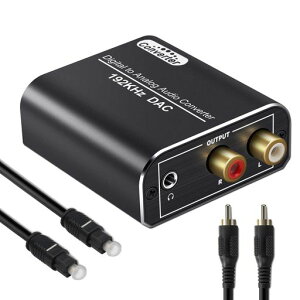 DAC �f�W�^��(��&����)�E�������A�i���O(RCA) �f�W�^��to �A�i���O �I�[�f�B�I�R���o�[�^�[ �ϊ��� ���f�W�^�� �A�i���O �I�[�f�B�I�ϊ��� �����\ 192kHz 3.5mm�~�j�W���b�N�o�� �A���~�������c