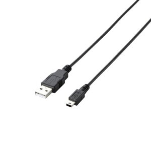 �G���R�� RoHS�w�ߏ���&���z���p�b�P�[�W �G�RUSB�P�[�u�� USB2.0 A-miniB�^�C�v 1m �u���b�N U2C-JM10BK