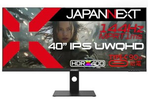 JAPANNEXT40C`Q[~Oj^[144Hz1msUWQHD3440x1440𑜓xIPSplfBXvC(HDMI/DisplayPort/Type-C//u[CgJbg/p178°)