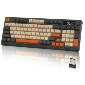 ATTACK SHARK x FREE WOLF M96 �Q�[�~���O�L�[�{�[�h�A�����u�����L�[�{�[�h�A���C�����X2.4G/Bluetooth�_�u�����[�h�����L�[�{�[�h�APBT