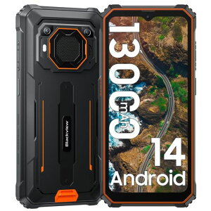BlackviewBV6200proタフネススマホAndroid14SIMフリースマートフォン13000mAhアウトドアスマホ6.56インチHD+12GBRAM128GBROM1TB拡張可能13MP+8MP