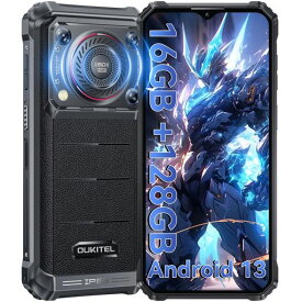 OUKITELWP36タフネススマホSIMフリー16GBRAM128GBROM1TB拡張可能タフネススマホ10600MAHの大容量バッテリーANDROID13タフネススマホSIMフリー6.52インチHD+大画面防水防塵スマホ