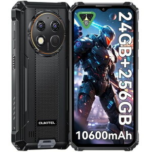 OUKITEL G1 SIM�t���[ �X�}�z �h���h�o�ϏՌ� 10600mAh ��e�ʃo�b�e���[ �^�t�l�X�X�}�z 24GB RAM 256GB ROM