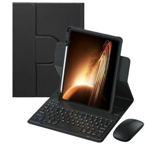 AnMengXinLing�}�E�X�t���L�[�{�[�h�P�[�X�p��iPadAir11�C���`M3/M2/Air5/Air4�����J���[�L�[�{�[�h�t��360°��]���C�z�����󂭂ڂ݃L�[�y�����[�����N���A�w�ʎ��O���\