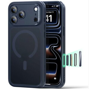�y3�{�ČRMIL�K�i�EMagSafe�Ή��zESR iPhone 17 Pro �P�[�X ���C�����X�[�d �X�g���b�v�z�[���t�� �G�A�K�[�h�R�[�i�[ 25W�����[�d Qi2.2�Ή� 4H���ɋ����w�� ���h�~ ����~�� �w��h�~ �ϏՌ� �ω���