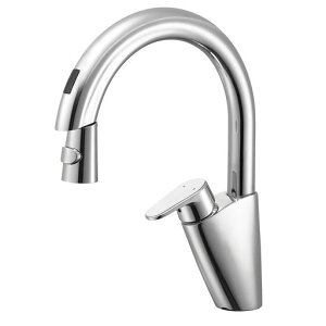 SANEI(サンエイ)シングル混合栓センサー式電池仕様ホース引き出し吐水切替シンク広々節湯EK8700EDC