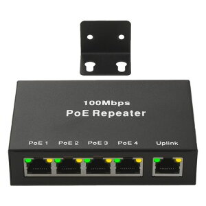 Leehitech1����4�o��POE�G�N�X�e���_�[10/100Mbps�M���A���v�s�[�^�[��IEEE802.3af/at�W���d�l�A100M���������M�������A�ǂɎ��t����ꂽ�f�U�C���APoE�J����/���C�����X