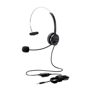 �G���R��(ELECOM) �w�b�h�Z�b�g 4�Ƀ~�j�v���O �I�[�o�[�w�b�h �L�� �Ў� �ϊ��P�[�u���t 30mm�h���C�o �u���b�N HS-HP29TBK