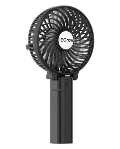 携帯扇風機ハンディファン4800mAh容量手持ち3段階風量調節最大20時間動作取り外し電池持ち運びに便利折り畳み小型扇風機ミニ熱中症対策見花旅行花火大会など日本語取扱説明書ブラック