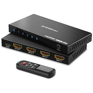 HDMI 2.1�X�C�b�` 8K 60Hz, AVIDGRAM HDMI�ؑ֊� 3�C��1 IR�����R���t�� 3�|�[�g 4K 120Hz ����HDMI�Z���N�^�[�n�u�Ή� 8K@60Hz 48Gbps Xbox Series X PS4 Pro PS5 UHD