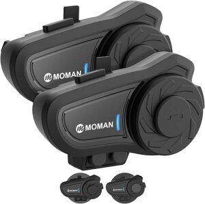 Moman H2 PRO �o�C�N�C���J�� 1000m�ʐM 2�l�����ʘb DSP&CVC�m�C�Y���� IP65�h�� 2�����