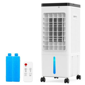 冷風機冷風扇冷風扇風機【2025革新登場・1台4役・強冷感】冷風機強力人気8L大容量水タンク3段階風量3Way涼しさルーバー首振り7時間切タイマーリモコン/タッチパネルキャスター付60w省エネ…