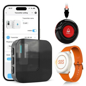 CallToU �Ăяo���x�� ���p Wi-Fi�Ή� �X�}�z�A�� ���p�u�U�[ �R�[�� 110dB���ʒ��� IP55�h�� 150m�͈͑Ή� �i�[�X�R�[�� �ƒ�p �����/����/��Q��/�D�w/�q�ǂ�����(1��M�@+1�r���v�����M�@�c